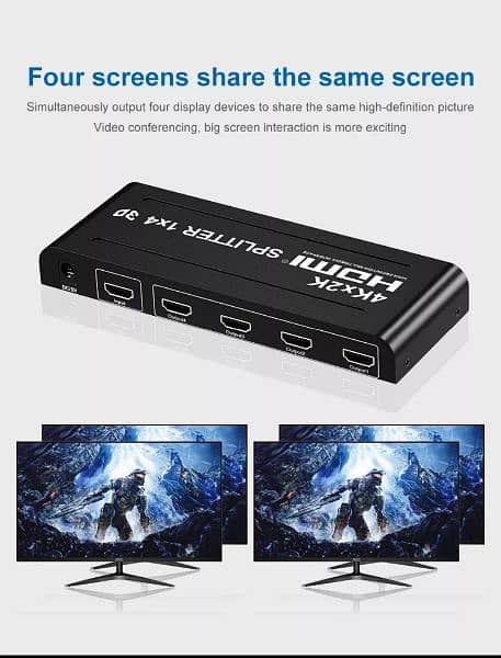 4K HDMI Splitter 1x4 Full HD HDMI distributor 4 in 1 out 7