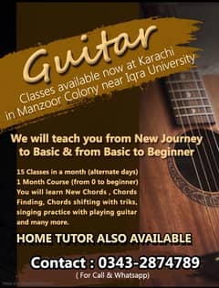 Guitar Classes Availble for new learners