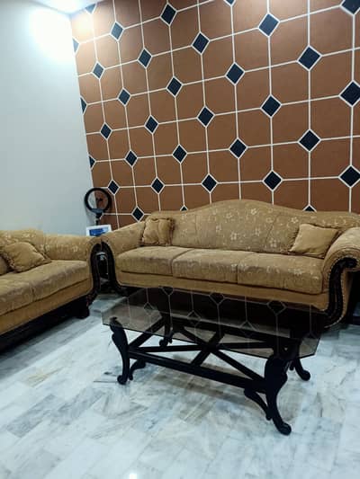 7 seater sofa set  1 center table total wood