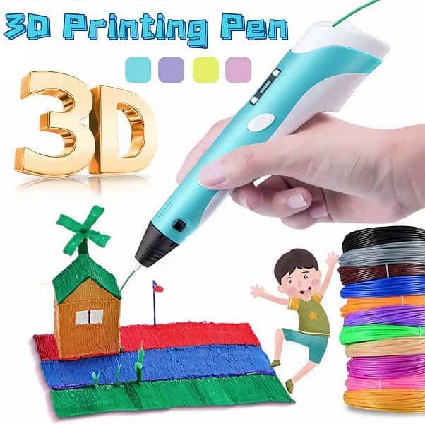 MYRIWELL 3D Pen with PCL Filament Educational,Art,Toy,Gift,Drawing,DIY 5