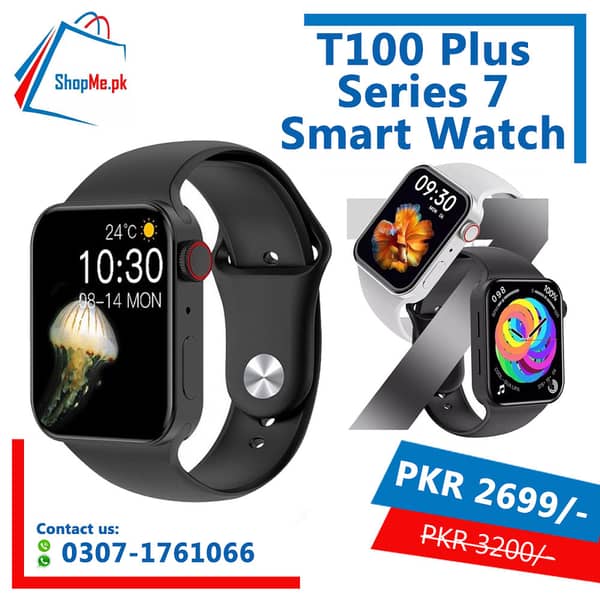 Apple Logo Smart Watch T100 plus Mibro T500 W22+ i7 T88 Ld5 C500 - Smart  Watches - 1051941449