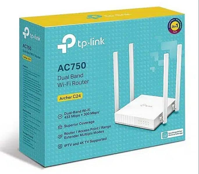 TP-Link Archer C24 AC750 Dual-Band Wi-Fi Router(delivery available) 0