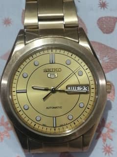 sell seiko five gold hand watch 0