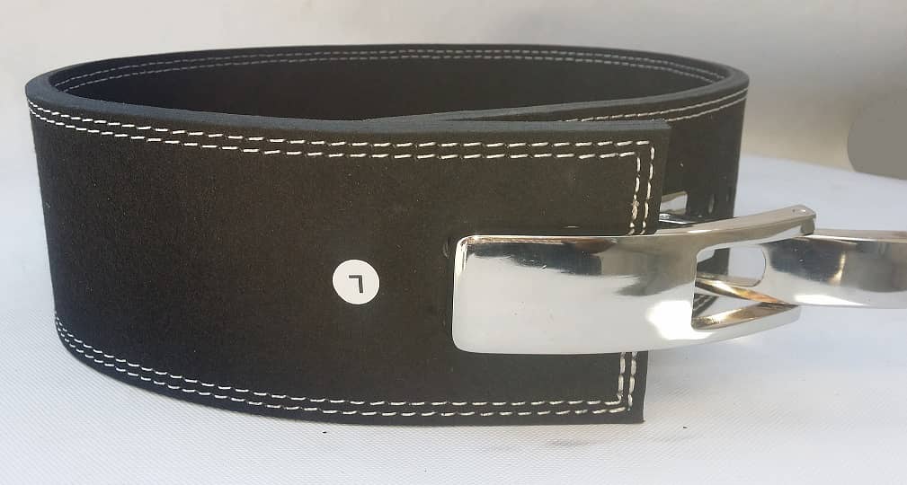 power weight lifting belt Leather made with Lever Buckle 5