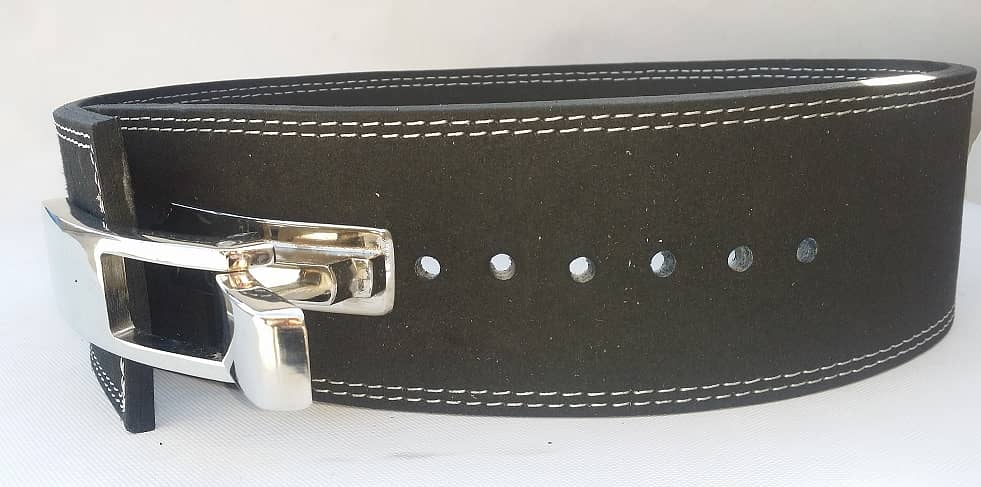 power weight lifting belt Leather made with Lever Buckle 6