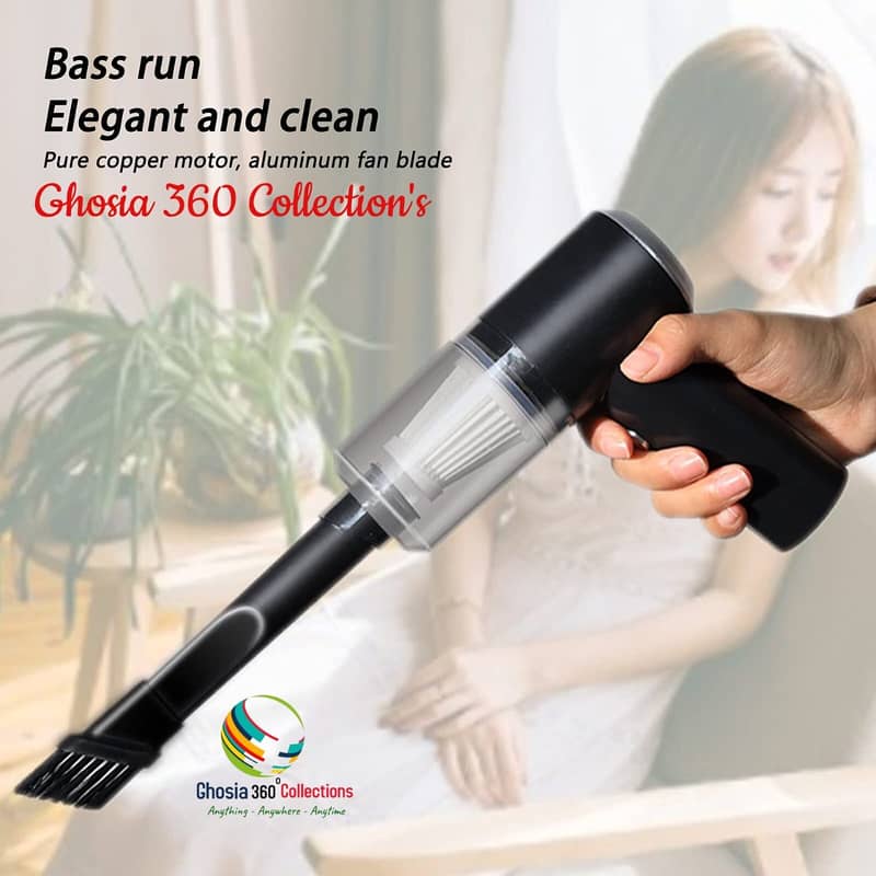 2 in 1 USB Rechargeable Wireless Car Vacuum Cleaner Dust Collector 3