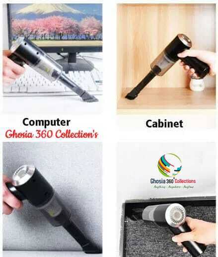 2 in 1 USB Rechargeable Wireless Car Vacuum Cleaner Dust Collector 7