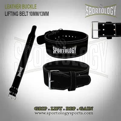 Power Lifting Buckle Leather Belt