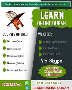 I'm Online & home base Tutor of Quran