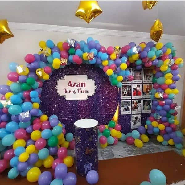 Birthday party # Balloon decoration #Magic Show # jumping castle slide 2