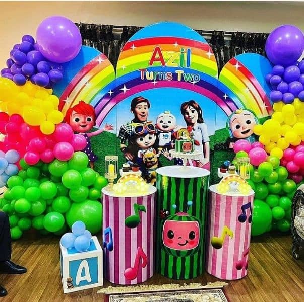 Birthday party # Balloon decoration #Magic Show # jumping castle slide 7