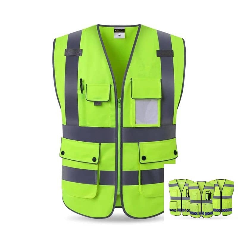 2024 Fashion Reflective Vest safety jacket reflective vest orange High 7