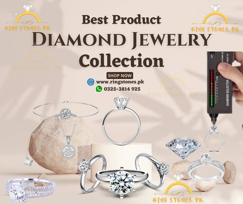 Moissanite diamond silver jewellery 5