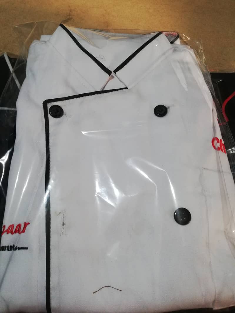 Black & White Chef Coat Uniform Uniform, Workwear, Security Guard suit 2