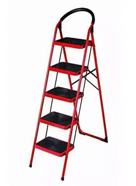 Folding 5 Tier Lightweight Steel Step Ladder with Hand Grip 1