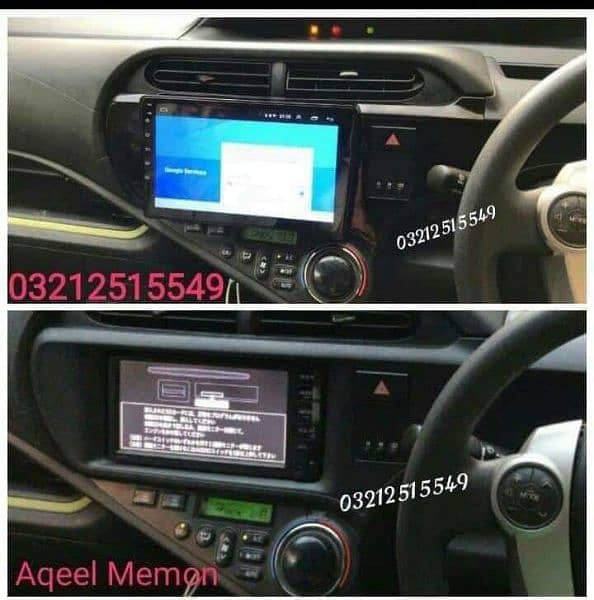 Toyota Old Aqua Android player LCD navigation Panel 0