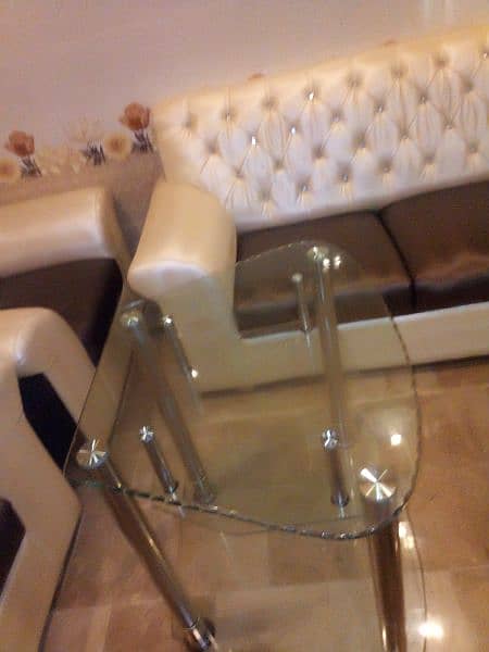 glass mirror table 3 glass mirror sofa table only condition very good 5