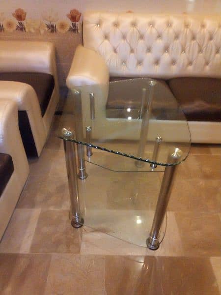 glass mirror table 3 glass mirror sofa table only condition very good 6