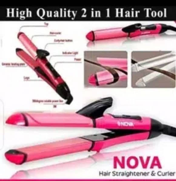 nova hair tool straightener & curler 0