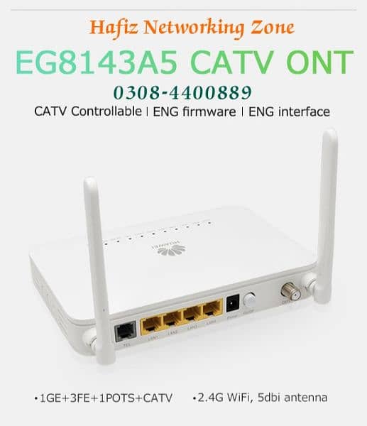 Huawei option fiber Catv wifi router 2 antana super range 0