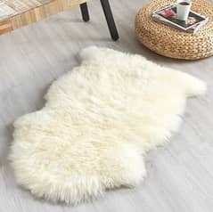 White Sheepskin Rug | Original Leather HAIRON carpets for luxury room