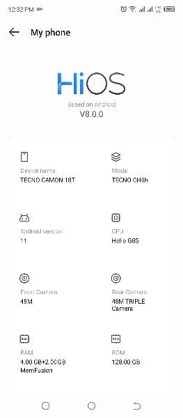 Tecno Camon 18 T 0