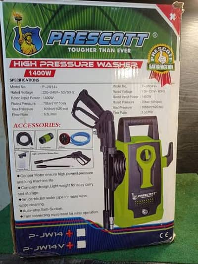 New) Prescott 1400-W High Pressure Washer -105Bar 6