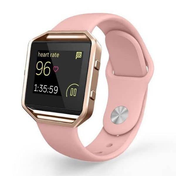Fitbit Blaze Watch Bands Silicone Rubber with Frame Rose Gold 3