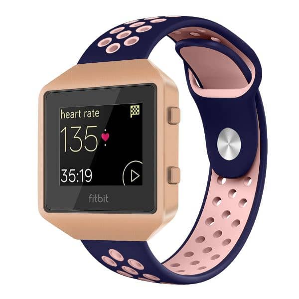 Fitbit Blaze Watch Bands Silicone Rubber with Frame Rose Gold 5