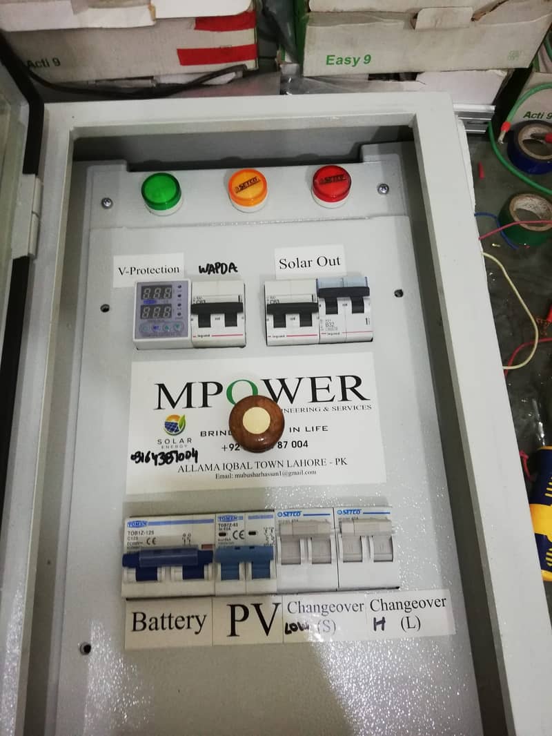 Solar installation services & Ac Dc box 10