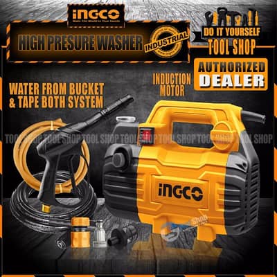INGCO 1500-W Industrial High Pressure Washer Cleaner Machine - 100Bar 0