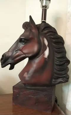lamp black horse sculpture