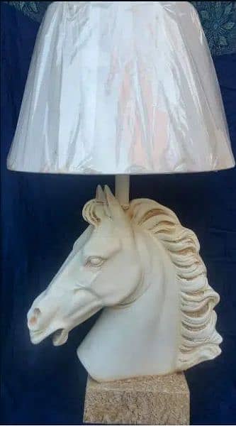 lamp black horse sculpture 3