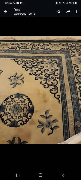 50 years Old CHINESE WOOLEN THICK PILE CARPET 1