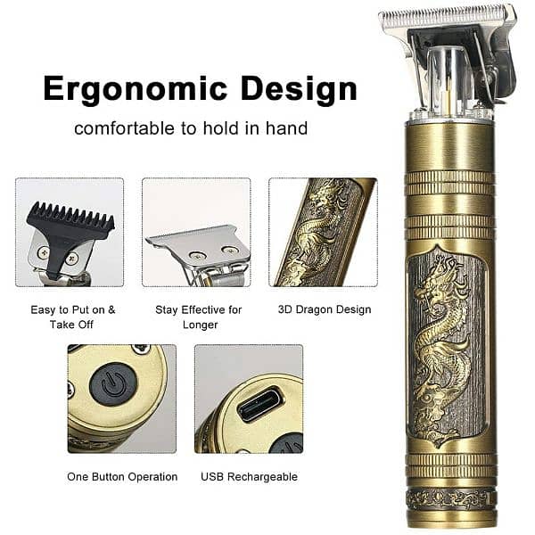 Hair Clipper Rechargeable Trimmer For Men Barber Shaving Machine 3