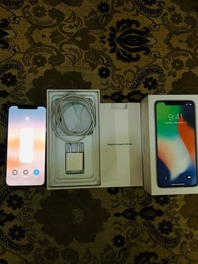 iphone x white pta approved complete box