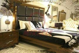 Complete bed set with 2 side tables and 1 dressing table