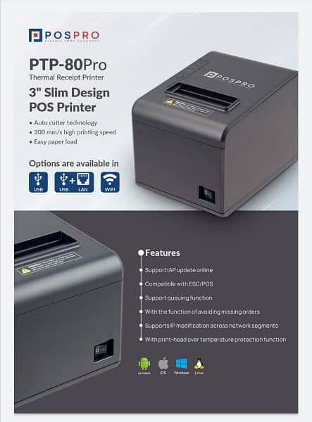 Thermal  printer pos printer bixolon Black copper speedx fujitsu Epson 5
