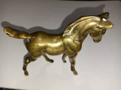 solid brass real antique horse . . . cross horse . . antique 0