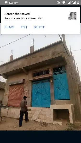 RRC HOUSE with 03 Shops,in ilyas Goth ,03 minute drive from Korangi 06 0