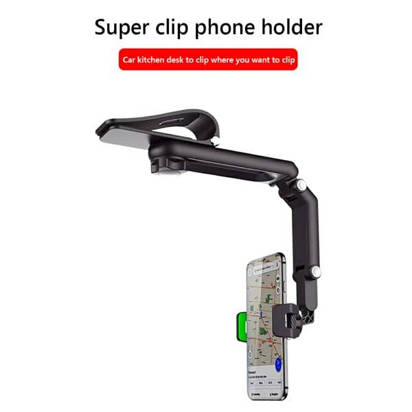 Rotation Car Clip Sun Visor Phone Holder Cell Phone Mobile Clip 5