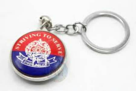keychain metal police