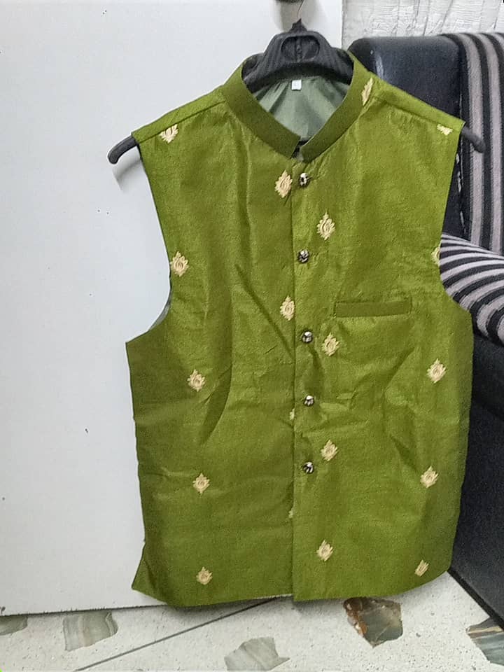 Green waist coat pakistan day 0