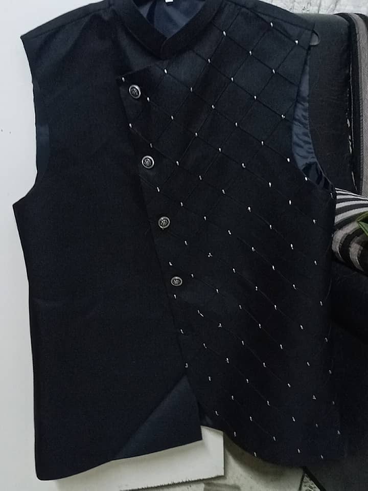 Black design waist coat 0