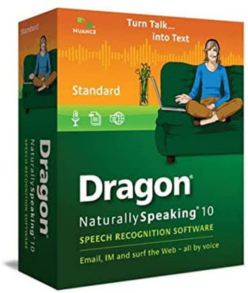 Dragon NaturallySpeaking software+ one year Licance 10.1 0