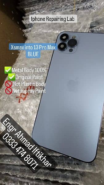 iphone x xs xr convert into 12 13 pro max housing casing body back 15