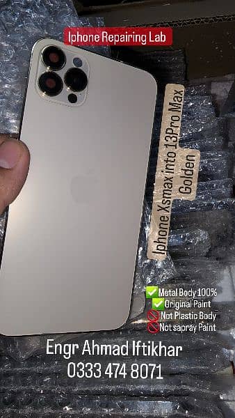 iphone x xs xr convert into 12 13 pro max housing casing body back 16