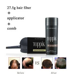 Toppik Hair Fiber -27.5 GRAM + Hair Line Comb + Hair FIber Applicator