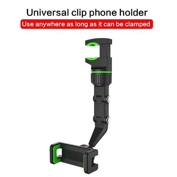 Universal Car Mobile 360° Car Rearview Mirror Mount Phone Holder 7