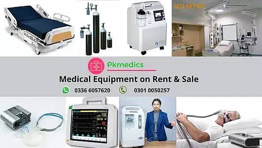 Oxygen Concentrator | Oxygen Cylinder | Surgical Bed on rent 0